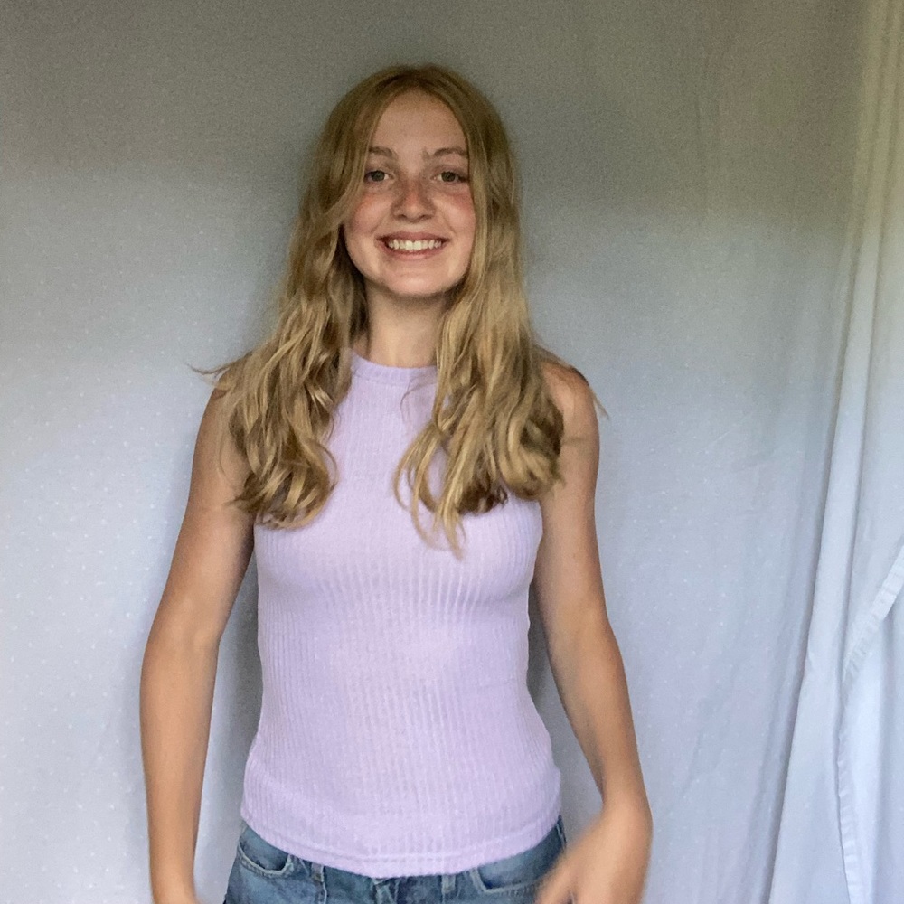 Romwe purple basic tank